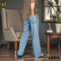 VIRJEANS (VJC915) Summer Soft Ultra Thin Lyocell Baggy Trouser/Pant For Men- Light Blue. 