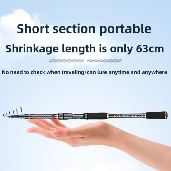 Rod Sport Professional Gear 1.8M 2.1M 2.4M 2.7M 3M Telescopic Fishing Rod Carbon ...