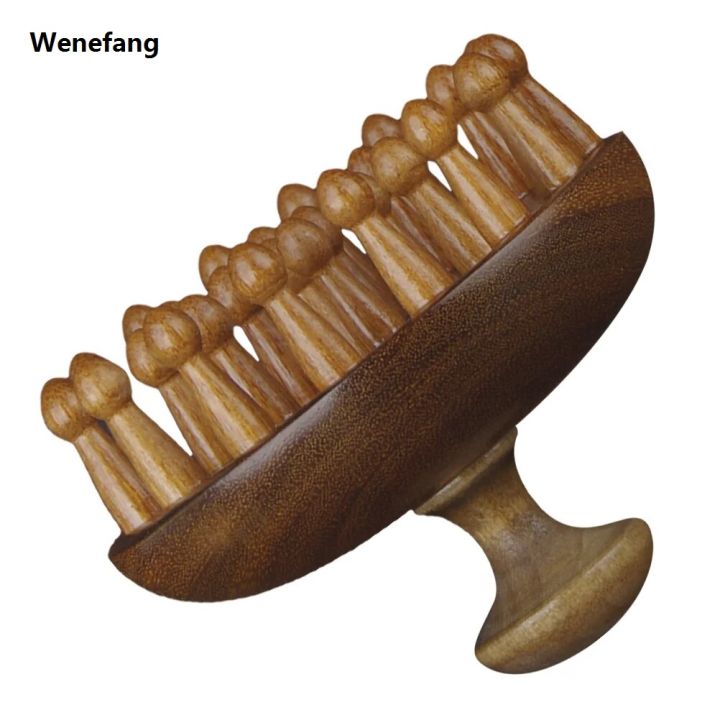 Wenefang Wooden Massage Comb Handheld Wood Comb Head Hot Selling Massage Comb Scalp Comb Portable Hair Brush