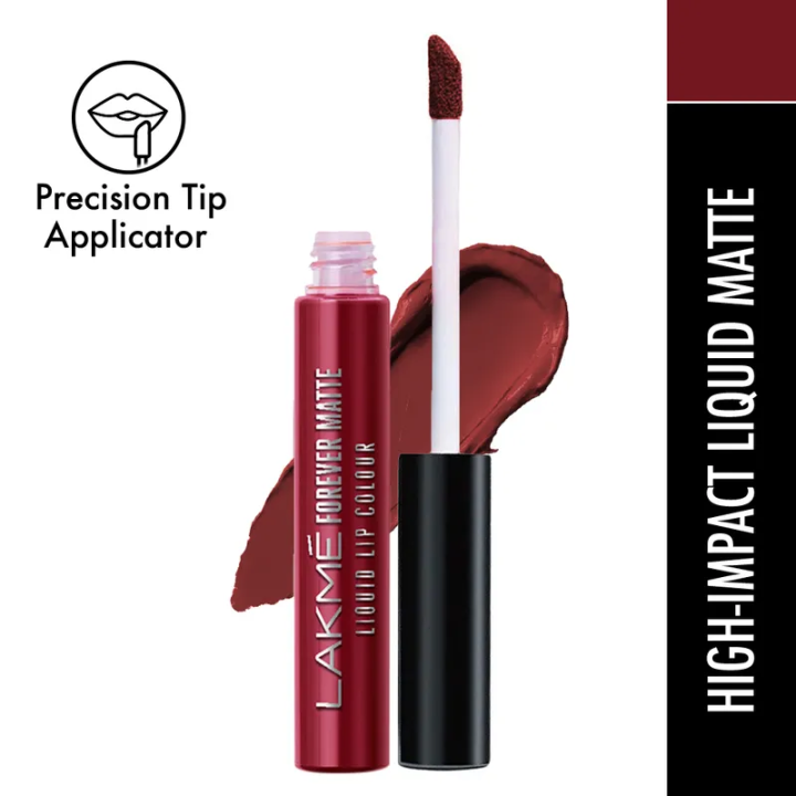 Lakme Forever Matte Liquid Lip Colour Crimson Rose - 5.6 Ml
