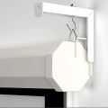 Projector Screen Wall Mount L-Brackets  Wall And Ceiling Hanging Bracket For Home Projector and Movie Screens, 6 inch Adjustable Mounting Hooks for Projection Screen 60KG Weight Capacity White. 