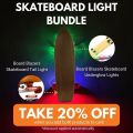 Spreeshop LED Skateboard Light Longboard Lights Skateboard Lights Fits on Any Longboards Bikes Scooters Headlights or Tail Lights. 