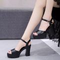 Summer Women Gladiator Platform High Heels Sandals Square Heels Punk Sandals Shoes Zapatillas Mujer | Sandals For Women. 