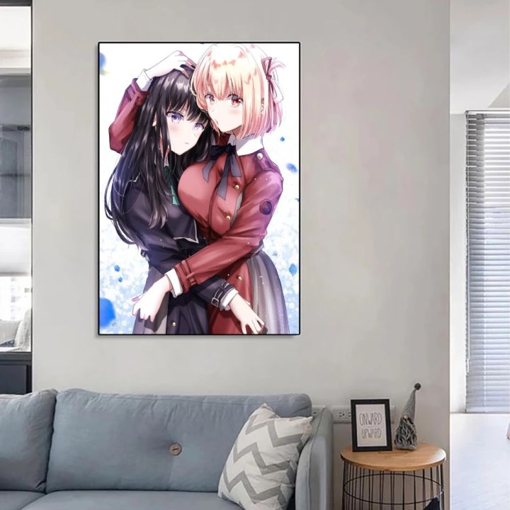 Anime Lycoris Recoil Poster No Framed Poster Kraft Club Bar Paper Vintage Poster Wall Art Painting Bedroom Study Stickers