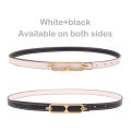 1 Pcs Casual Basic Porous Adjustable Double Sided Use Thin Belts Cologo. 