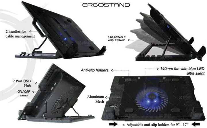 Cooling%20Pad%20For%20Laptop%20%20%20USB%20Port%20%20Five%20Angle%20Stand%20Black%20-%20Image%203
