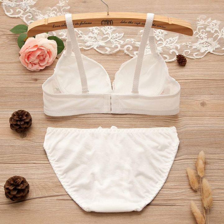 WENYAN teenage underwear young teens in lingerie young girls bras and panties sets kids bra small size 12/14/15 year old clothing child