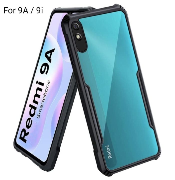 Redmi 9a /Redmi 9i Cover (Same Size) Clear Transparent With Bumper Case | Non Yellowing