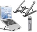 PVC Hard Plastic 7-Level Adjustable Laptop Stand For 10 To 17 Inches MacBook/Laptops. 