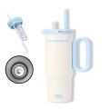 Durable Stainless Steel Tumbler with Handle and Straw 720ML Vacuum Straw Cups With Handle Insulation Or Cooling Vacuum Cup. 