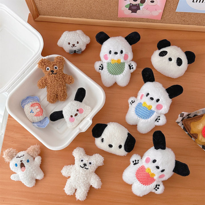 Pebbles Nepal Kawai Trendy Cute Cartoon Plush Brooch Badge Hair Pin- 1pc