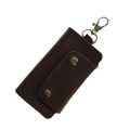 Faux Leather Key Organizer Case Keychain Holder Button Pouch Bag. 