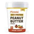 Pintola HIGH Protein Peanut Butter (ORGANIC JAGGERY) (Creamy, 1kg). 