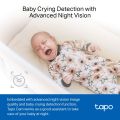 TP-Link Tapo C110 Home Security Wi-Fi Camera  3MP Resolution Two-Way Audio Built-in Microphone and Speaker Motion, Person & Baby Cry Detection Feature White. 