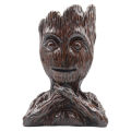 Dark Brown Fiber Groot Statue. 