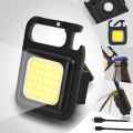 Mini Keychain LED Multi Functional Charging Emergency Light Portable Working Light High Brightness COB Inspection Light Outdoor Camping Light. 