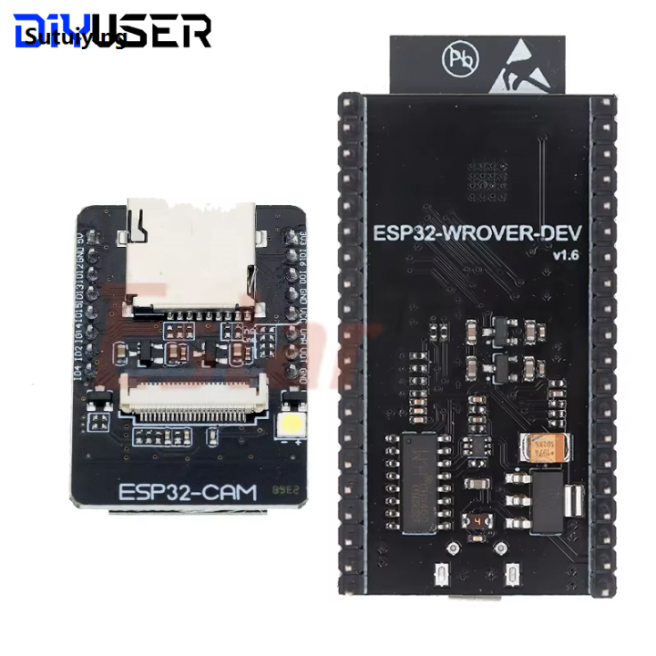 Sutuiying Repair Version ESP32 CAM Camera Module ESP32-WROVER Board Camera Luxury Wi-Fi Bluetooth Module for Arduino IDE C Python Code OV2640