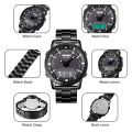 SKMEI 1898 Men's Outdoor Watch Multifunction Stainless Steel W/ 3 Time. 