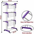 National Kitchenware Heavy Stainless Steel Pipe Movable Cloth Drying Rack Stand 6 Feet. 