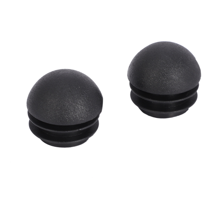 FORIDE 6 Pcs 25mm Dia Plastic Round Tube Inserts End Blanking Caps Black