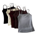 Autumn and winter new warm camisoles with chest pads and brushed warm camisoles Warm and brushed inner and outer wear slim thermal tops. 