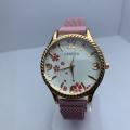 Ladies Watch || Magnative  Buckle Fashionable Pink Stainless Steel Fashionable Watch For Women ||. 