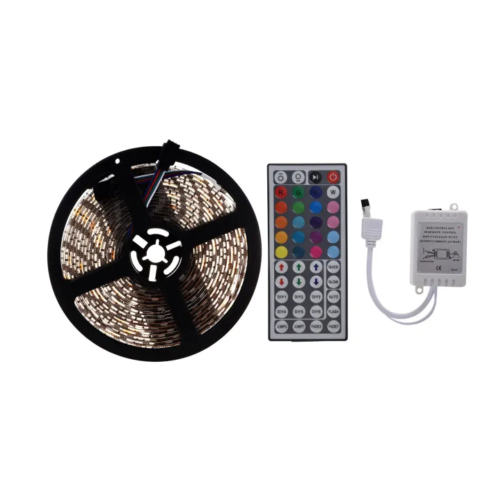 fasdaga%202%20Pcs%20Accessories:%201%20Pcs%20RGB%205M%205050%20LED%20Strip%20Light%20Flexible%20300%20Leds%20SMD%20LED%20Tape%20&%201%20Pcs%2044%20Key%20IR%20Remote%20Controller%20-%20Image%202