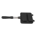 Portable Aluminum Alloy Sandwich Maker Non Stick With Handle Sandwich Grill Pan Heat Press Plate Double Sided Sandwich Frying Pan Home Kitchen Snack Bars. 