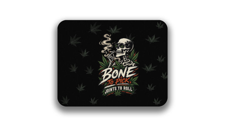 Bone to Pick Joints to Roll Skeleton Printed Mouse Pad
