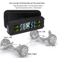 NANLIY 2X USB Solar Power Tire Pressure Monitoring System Wireless Car TPMS LCD Display Pressure Alarm with Internal Sensor. 