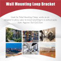 Universal Vertical Pole , with 2 , Wall Mounting Loop Bracket. 