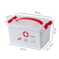 BB First Aid Kit Medical Box (30.5 x 20 x 16 cm)  Portable Double Layers Medical Box Rectangular Medicine Cabinet Household First Aid Kit Household Plastic Pill Storage Box with Detachable Tray and Handle. 
