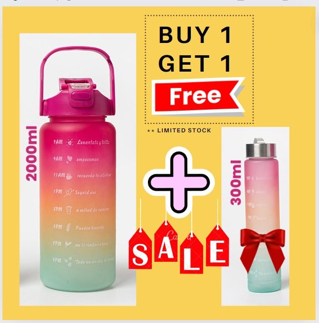 Trendy Water Bottle Set  for Office / Home / Sports / Outdoor | BPA free Bottles | Easy & Portable