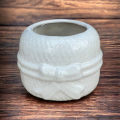 Gift Planter / Ceramics / Ribbon Design / 3 Inch Opening / 4*4 Inches. 