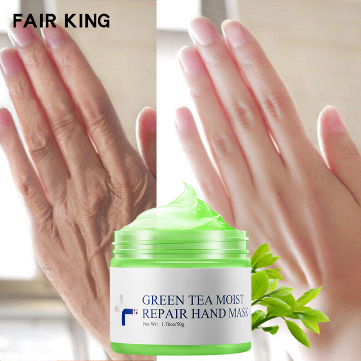 FAIR KING Hand Mask Green Tea Wax Mask Moisture Beauty Health Anti-aging Skin Care Smooth Repair Nourise Calluses Exfoliating