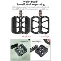 MEROCA Mountain Bike Flat Pedals MTB Pedals with Light Aluminum Alloy Folding Bike Pedals Road Bike Pedals with Safety Warning Replacement Bike Pedals. 