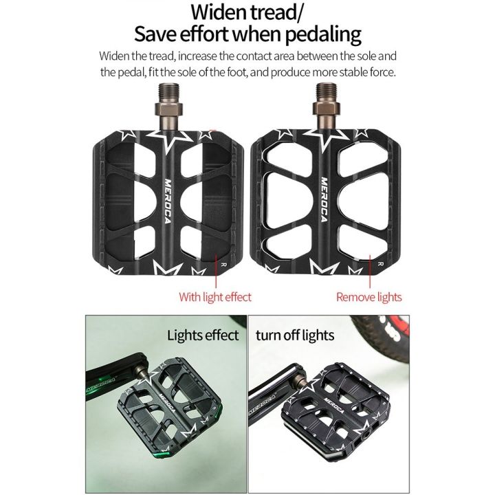 MEROCA%20Mountain%20Bike%20Flat%20Pedals%20MTB%20Pedals%20with%20Light%20Aluminum%20Alloy%20Folding%20Bike%20Pedals%20Road%20Bike%20Pedals%20with%20Safety%20Warning%20Replacement%20Bike%20Pedals%20-%20Image%203