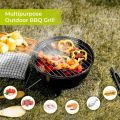 Round Barbeque Stand With Grill Foldable Camping Picnic Garden Festival Cooker Charcoal BBQ. 