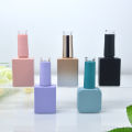 10ml 15ml Colorful Glass Nail Polish Bottle Refillable Empty Nail Gel Container With Lid Brush Cosmetic Nail Oil Packing Bottle. 