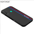 Hontinga for Huawei Y7P Back Cover Fashion Racing Side Design Soft Liquid Silicone Phone Case. 