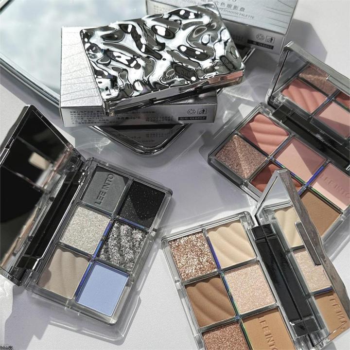 LEINTO's Thai cool and spicy six-color eyeshadow palette is pearlescent, matte, earthy, sequin, silkworm brightening, glitter and versatile