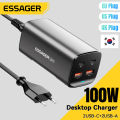 Essager 100W GaN Charger Desktop Laptop Fast Charger 65W 4 in 1 Adapter For iPhone 15 14 13 Pro Max Phone Charger Xiaomi Samsung. 