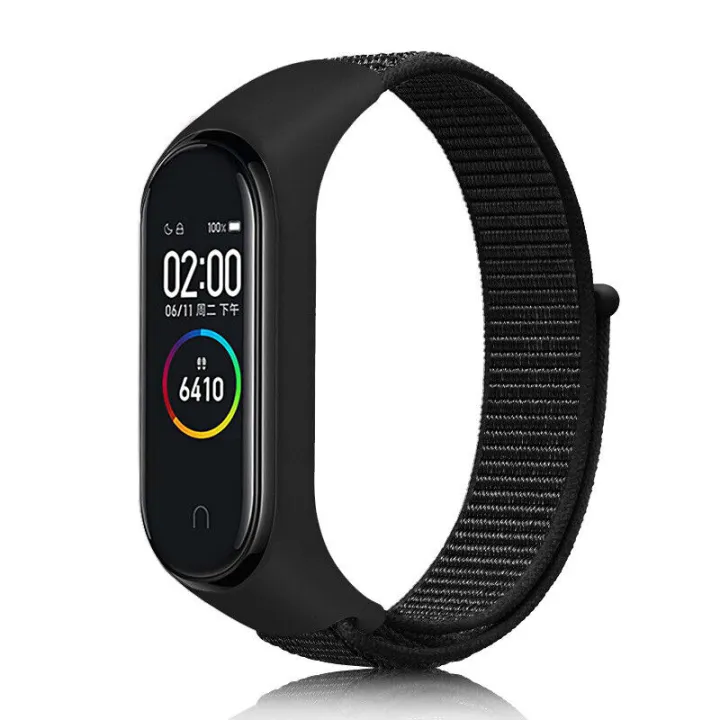 Replacement%20For%20Xiaomi%20Mi%20Band%203/4/5/6/7%20Black%20Silicone%20Nylon%20Sports%20Watch%20Wrist%20Strap%20Band%20-%20Image%203