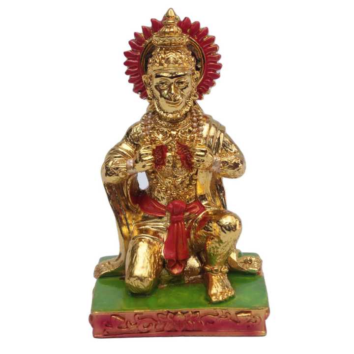 Golden Hanuman Statue For Dashboard