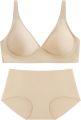 Women's Invisibles Comfort Seamless Bra and Panty Set,Wireless Bra Underwear Matching Lingerie Set. 