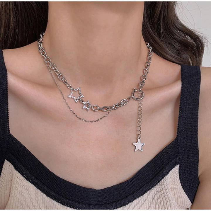embellished%20necklace%20Y2K%20style%20initial%20necklaces%20for%20women%20Wholesale%20price%20Double%20layer%20necklaces%20for%20women%20trendy%20for%20Party%20wear%20Casual%20jewelry%20-%20Image%207