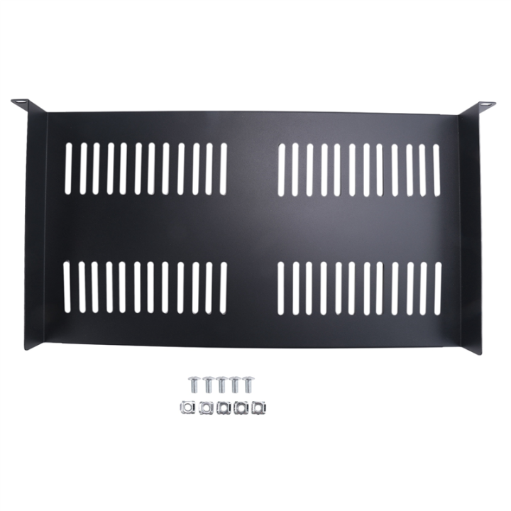 1U Server Rack Mount Shelf Vented Cantilever Tray for 19Inch Network Equipment Rack & Cabinet, Fine Workmanship