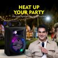 Wireless Speaker with Mic, Party, Disco Light Mode & Hi-fi Stereo Sound Quality, Upto 6H Playtime Music, High Bass Multi Connect Easy to Carry. 