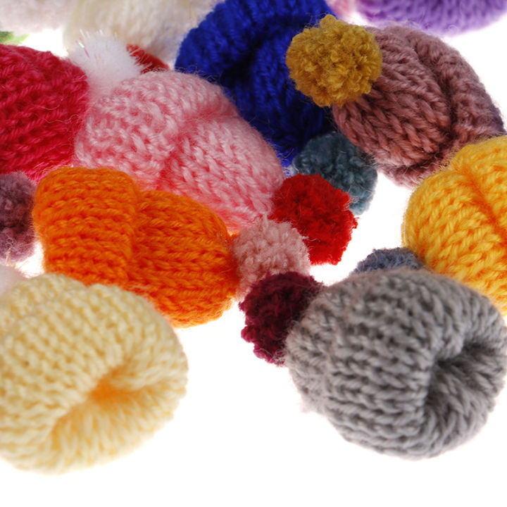 10Pcs%203.5CM%20Mixed%20Woolen%20Yarn%20Mini%20Hat%20Cap%20Headwear%20Garment%20Doll%20Craft%20Materials%20-%20Image%205