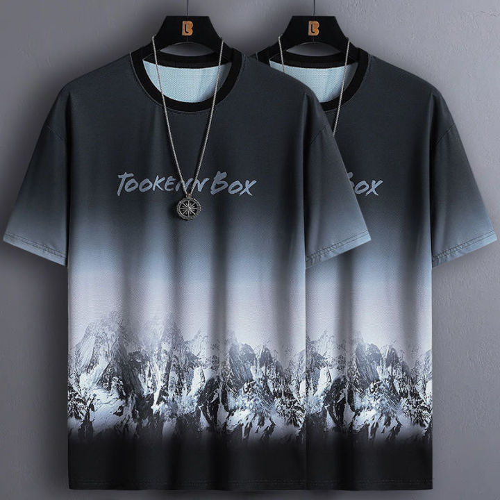 New%20thin%20loose%20summer%20ice%20silk%20feeling%20men's%20short%20sleeve%20T-shirt,%20youth%20fashion,%20handsome%20and%20versatile%20gradient%20T-shirt%20-%20Image%203